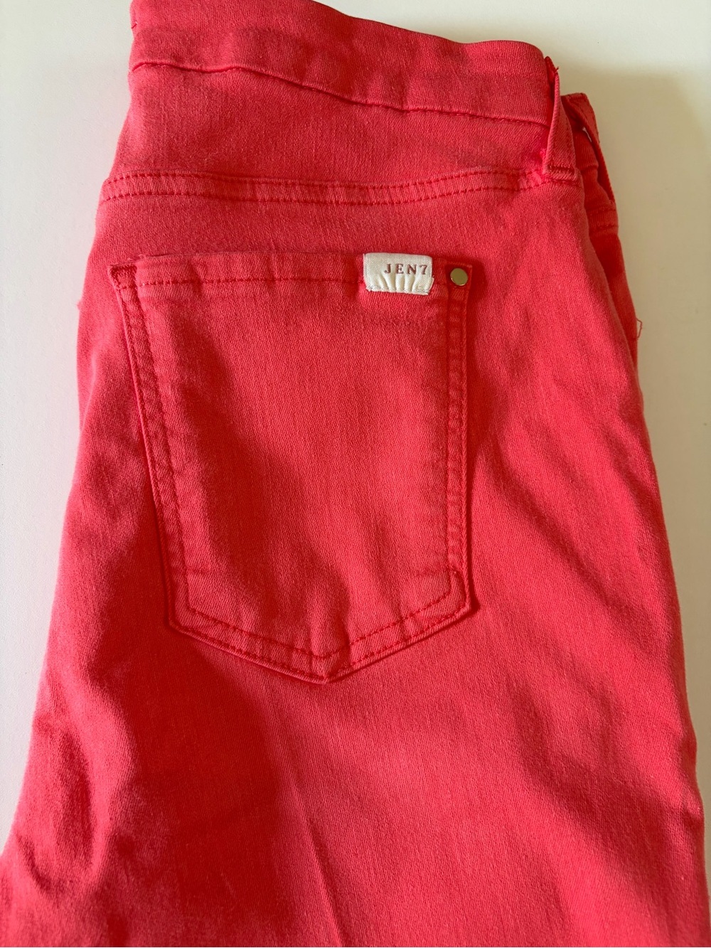 7 For All Mankind Coral Pink Skinny Jeans